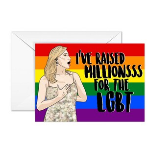 PRIDE 2025 - Sonja Morgan "I've Raised Millions For The LGBT" Pride Month, Real Housewives of New York, A6 Greeting Card