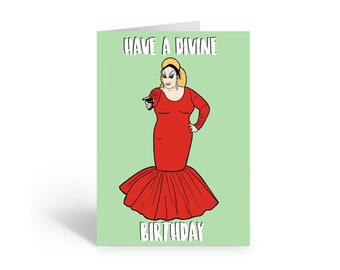 A6 Birthday Card, "Have A Divine Birthday"