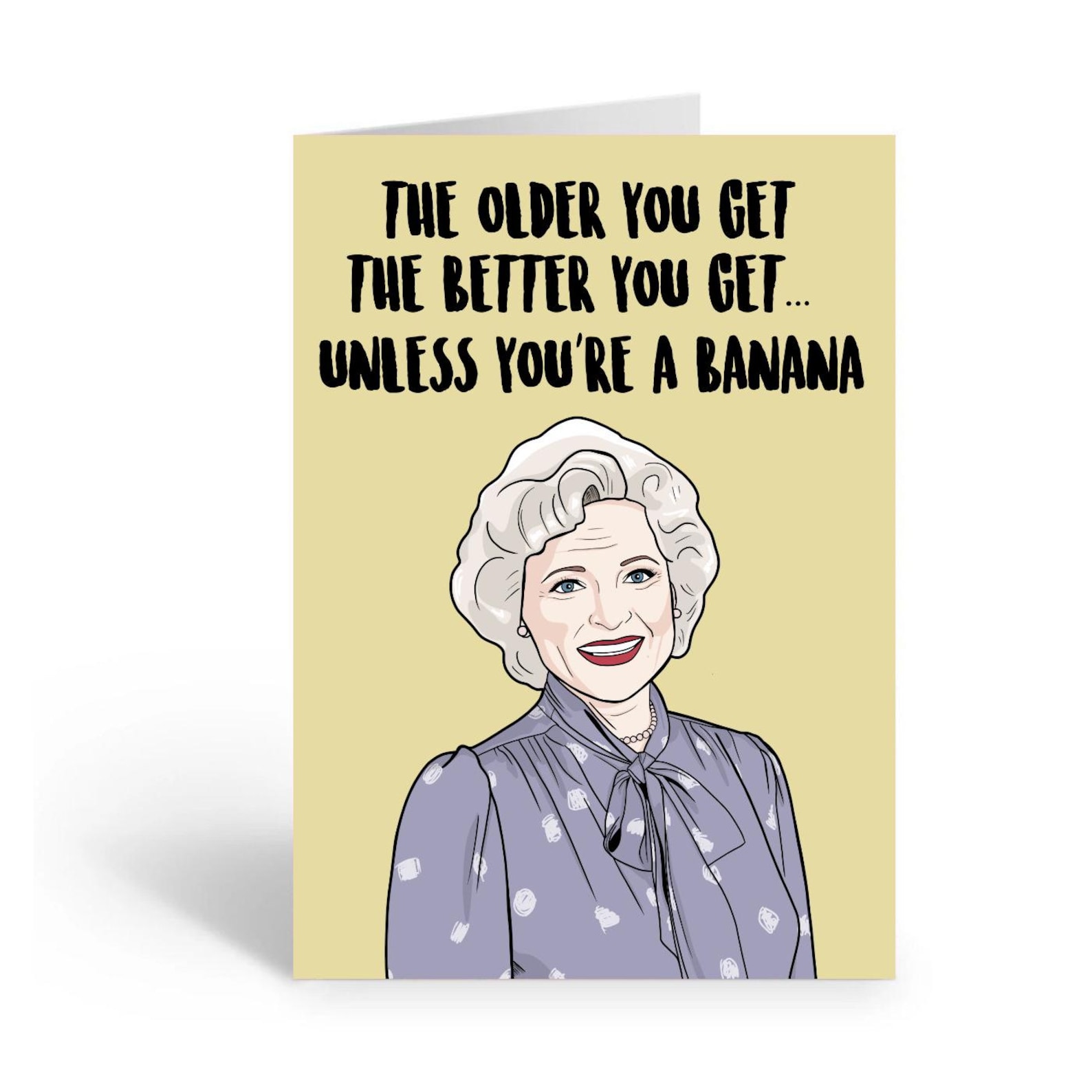 Old English Co. Go Bananas - Tarjeta De Cumpleaños Divertida Para él, Tarjeta De Cumpleaños Tonta Para Hombres, Papá, Hermano, Tío, Sobrino, Hijo, Interior En Blanco Con Sobre