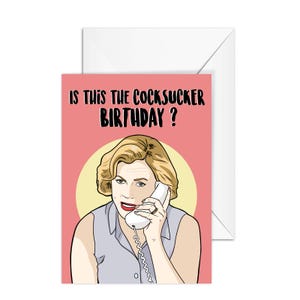 Serial Mom A6 Birthday Card, Beverly Sutphin