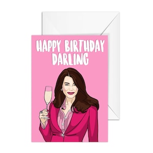 Lisa Vanderpump "Happy Birthday Darling" Real Housewives of Beverly Hills, A6-Geburtstagskarte, RHOBH