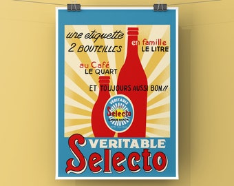 Algeria Poster, A4 Print - Retro Soda Selecto Poster Reproduction