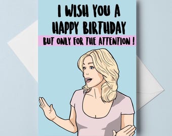 birthday card - 30 rock - jenna maroney - A6 greeting card - customizable