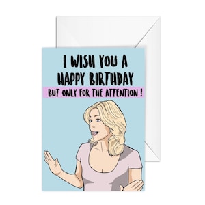 A6 Birthday Card - Funny Pop Culture Birthday Card for Best Friend, Girlfriend, Wife, Boyfriend