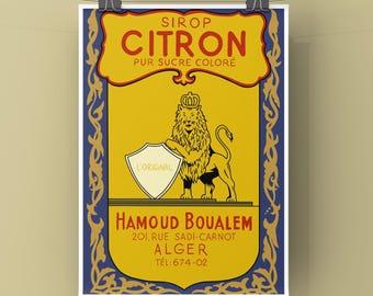 Algerije poster, A4 print - reproductie poster siroop Hamoud Boualem