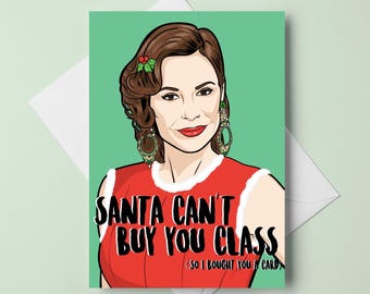 Countess LuAnn &quot;Santa Can&#39;t Buy You Class&quot; Real Housewives of New York, A6 Christmas Card