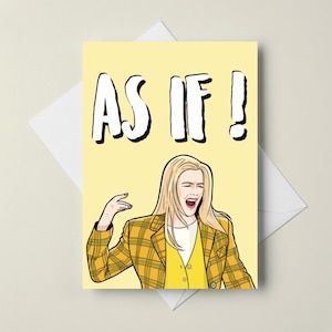 A6 Greeting Card - Funny Card for Best Friend, Girlfriend, Boyfriend, Film Lovers - Pop Culture Card
