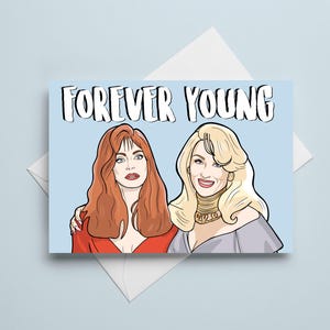 Death Becomes Her &quot;Forever Young&quot; A6 Birthday Card,