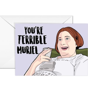 Tarjeta de boda de Muriel "Eres terrible Muriel", tarjeta de felicitación A6