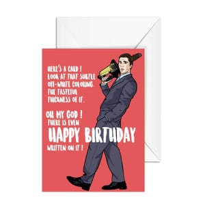 Tarjeta de cumpleaños de American Psycho, Patrick Bateman, tamaño A6