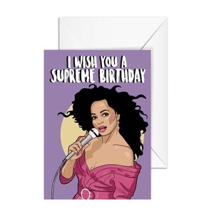 Cartão de aniversário A6 "Desejo a você um aniversário supremo" - Cartão de aniversário da cultura pop para melhor amigo, namorada, esposa, namorado