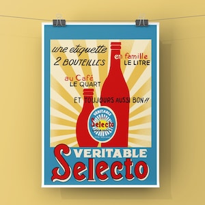Algeria Poster, A4 Print - Retro Soda Selecto Poster Reproduction
