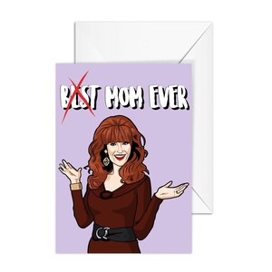 Tarjeta de felicitación A6 "La mejor mamá del mundo" de Peggy Bundy, Día de la Madre