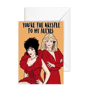 Tarjeta de felicitación A6 de la telenovela "Eres la Krystle de mi Alexis".