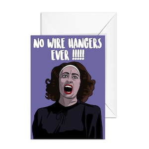 Lieve Mammie, “Nooit meer kleerhangers gebruiken!” Kaart, A6 Wenskaart
