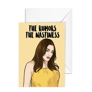 Meredith Marks "The Rumors, The Nastiness" Real Housewives of Salt Lake City, RHOSLC, A6 Greeting Card