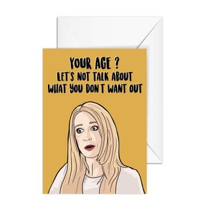 Kim Richards, Real Housewives of Beverly Hills, A6 Birthday Card, RHOBH