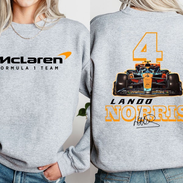 Lando Norris Formula One Sweatshirt, F1 Two Sides Sweatshirt, Lando Norris Shirt, Norris F1 Sweater, Lando Norris 4, F1 Two Sides Shirt