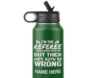 Personalized Football Water Bottle | Laser Etched 32oz Stainless Steel ...