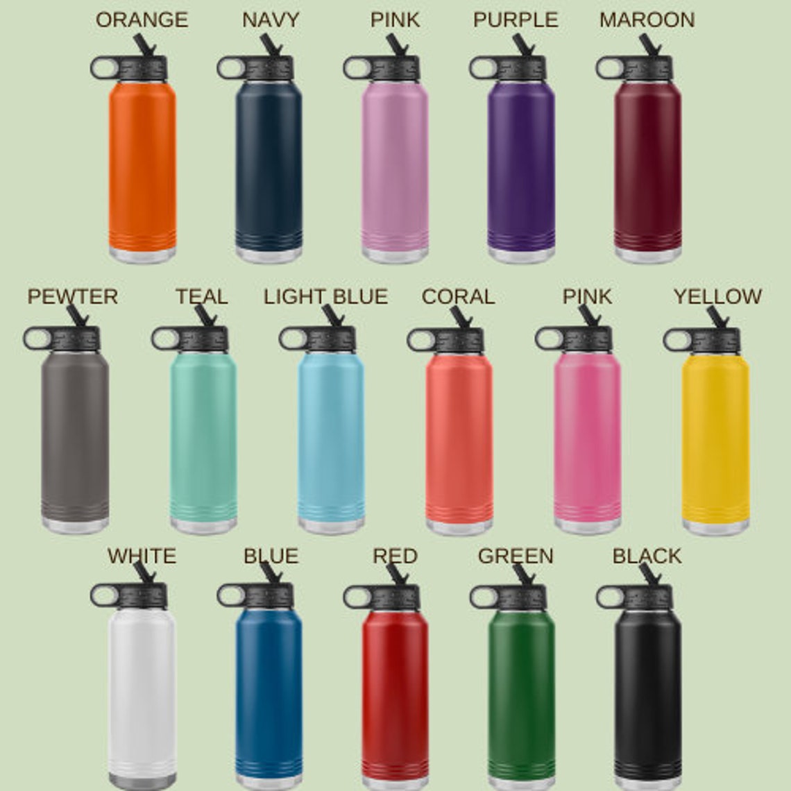 Custom Music Note With Name Water Bottle/music Teacher Water Bottle