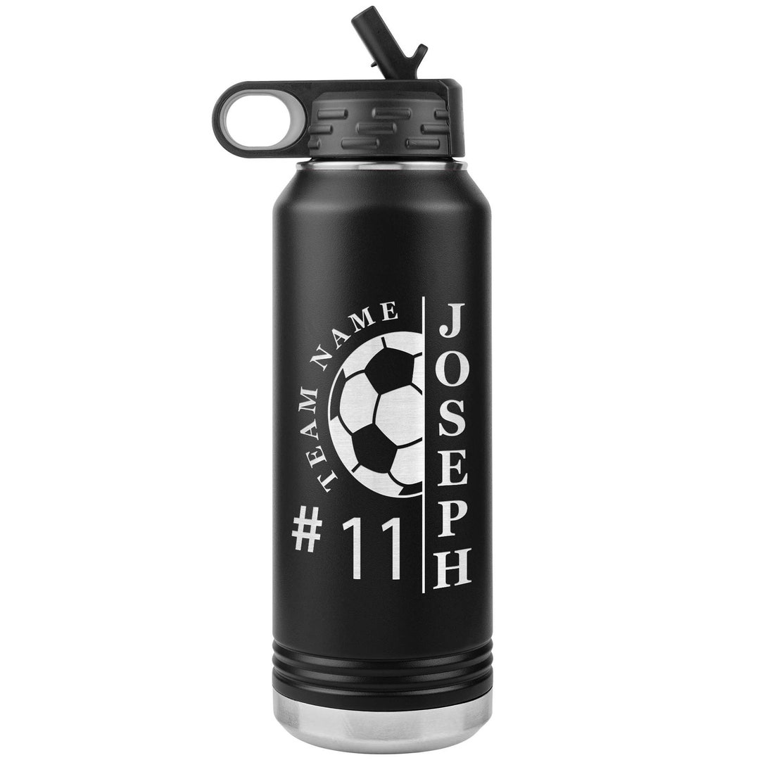 Custom Soccer Player With Name Water Bottle/soccer Team Gift/soccer ...