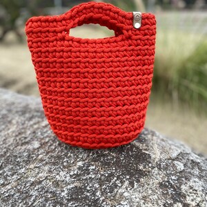 Tote Bag Handmade Modern Mini Crochet Tote Bag