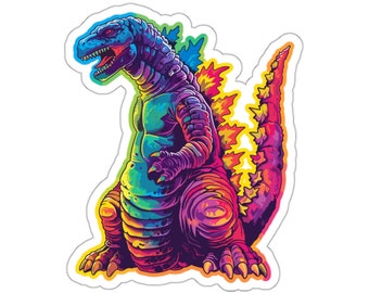 Sticker vinyle Godzilla, Multicolore, Résistant à l'eau, Usage extérieur, Décalcomanie en vinyle