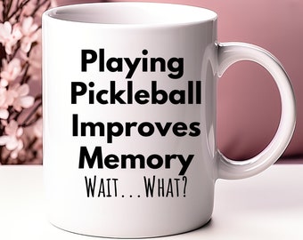 Playing pickleball improves memory mug swig pickleball mug gift for pickleball player, gift for pickleball mom, dad, grandparents, friends
