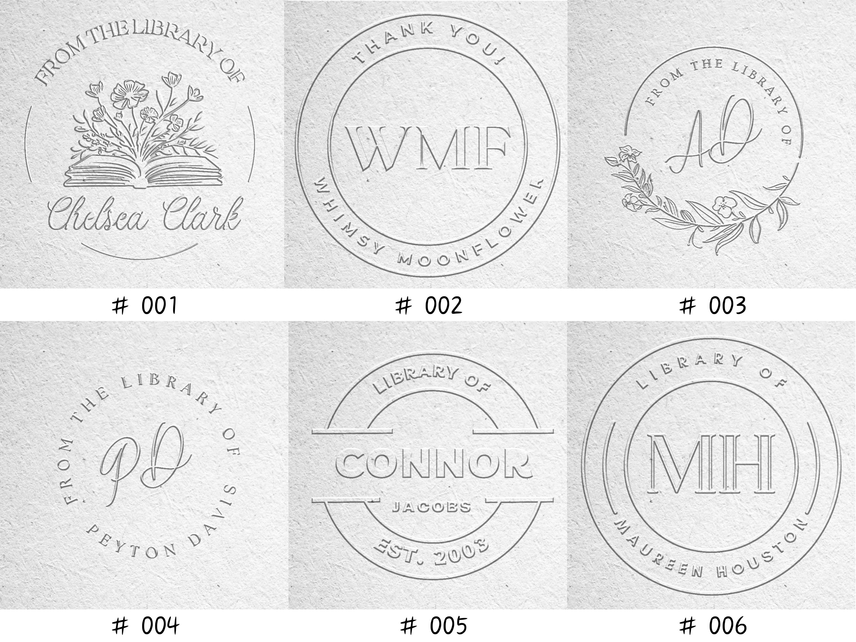 Personalized Book Embosser Custom Book Embosser Name & Initial Embosser