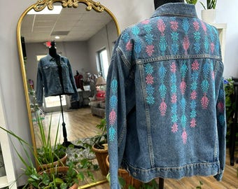 Jean Jacket with Tatreez Design