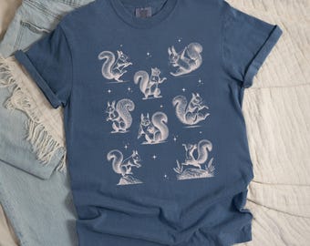 Squirrels Shirt for Nature Lover, Cute Squirrel T Shirt, Funny Wildlife Gift, Unisex Comfort Colors Woodland Animal Squirrel Shirt