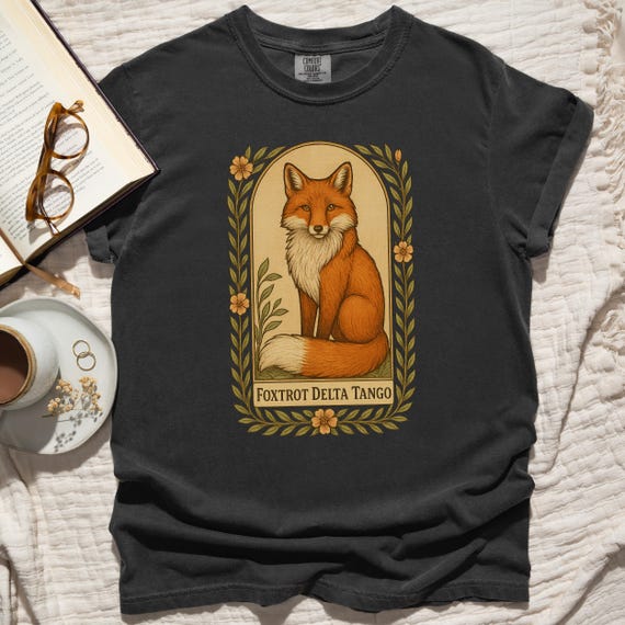 Foxtrot Delta Tango Shirt, Retro Fox Graphic Tee, Subtle Anti Trump Comfort Colors TShirt, Political Gift for Him or Her, Unique Protest Top