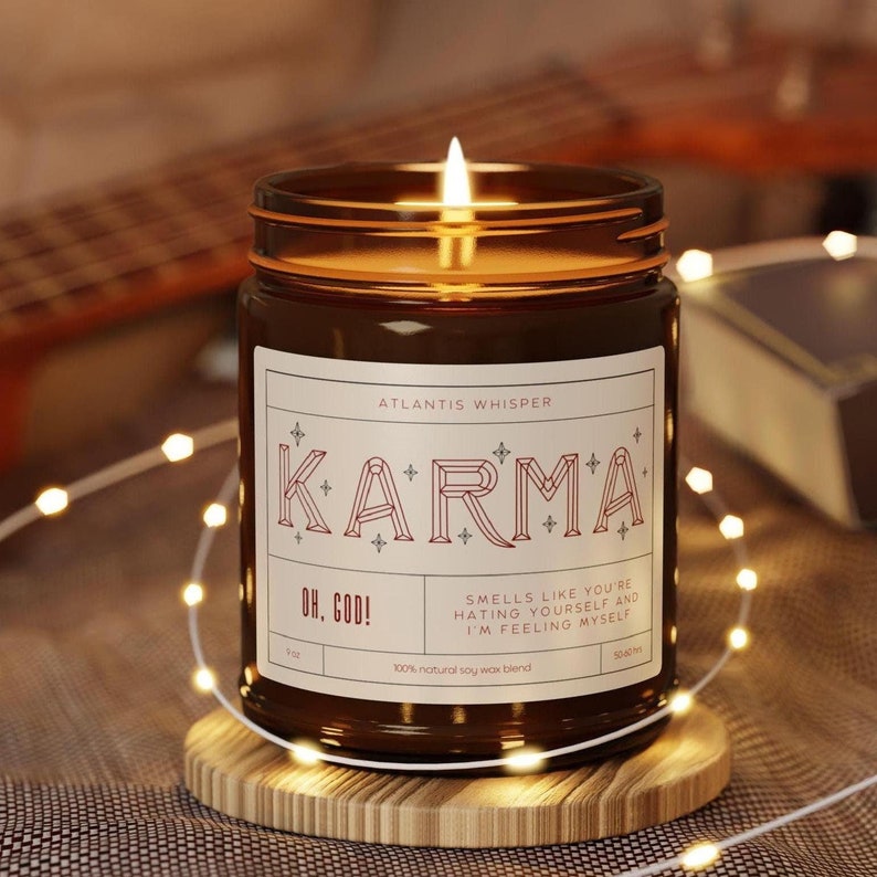 My Kink is Karma Candle, Gift for Chappell Music Fan, Smells Like