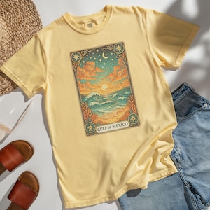 Golf von Mexiko Tarot-Karten-Shirt - Komfortfarben, Vintage-Volkskunst-Protest-Shirt, Anti-Trumpf-T-Shirt Geschenk, süßes FDT Pro Immigrierten-T-Shirt