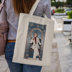 Kamala Harris Tarot Tote Bag - The President Harris, Kamala 2024 Art, Saturn Return Tarot Art Canvas Bag, 2025 Inauguration