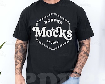 Comfort Colors C1717 Black T-Shirt Mockup | Mens XL (Digital Download)