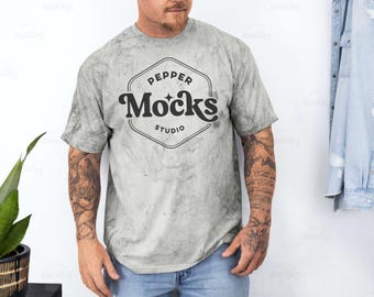 Comfort Colors 1745 rookgrijs T-shirtmodel | Heren-T-shirt (digitale download)