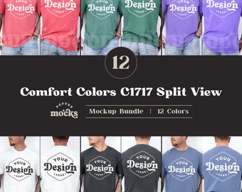 Comfort Colors C1717 T-shirt Mockup-paket | 12 färger (digital nedladdning)