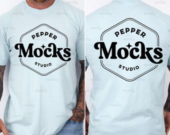 Model T-shirt T-shirt Comfort Colors | Voor- en achterkant heren (digitale download)