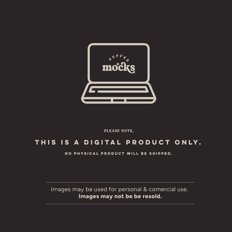 May include: A digital product mockup featuring a laptop with the text "Pepper Mocks" displayed on the screen. The image is a digital illustration and is not a physical product.