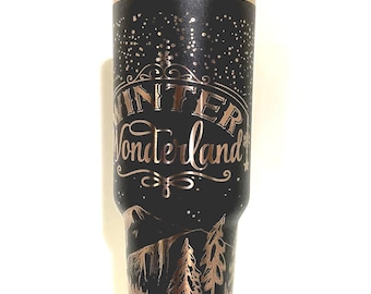 Winter Wonderland 40 ounce Copper Tumbler