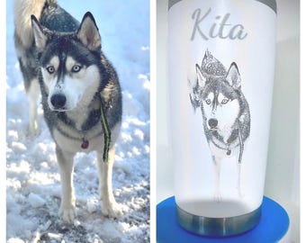 20 ounce tumblers with custom portraits