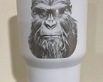 laser engraved gorilla 30 ounce tumbler