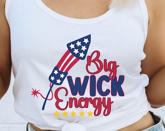 Réservoir d'énergie Big Wick : dos nageur du 4 juillet, patriote américaine