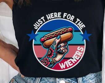 Débardeur amusant du 4 juillet : Graphisme juste ici pour les saucisses fumées