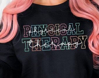 Sweat-shirt de physiothérapie : col rond unisexe en mélange épais