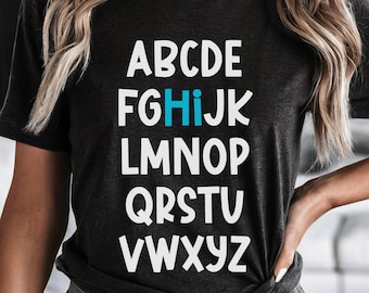 de professeur d'alphabet | T-shirt unisexe en jersey à manches courtes