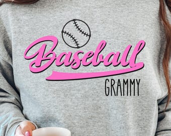 Sweat-shirt baseball Grammy : cadeau unisexe en coton mélangé pour grand-mère
