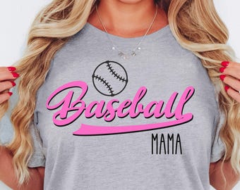 T-shirt de baseball pour maman : t-shirt sport en coton doux pour maman