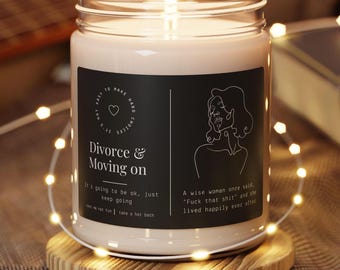Bougie de soja Divorce & Moving On : cadeau de soutien parfumé